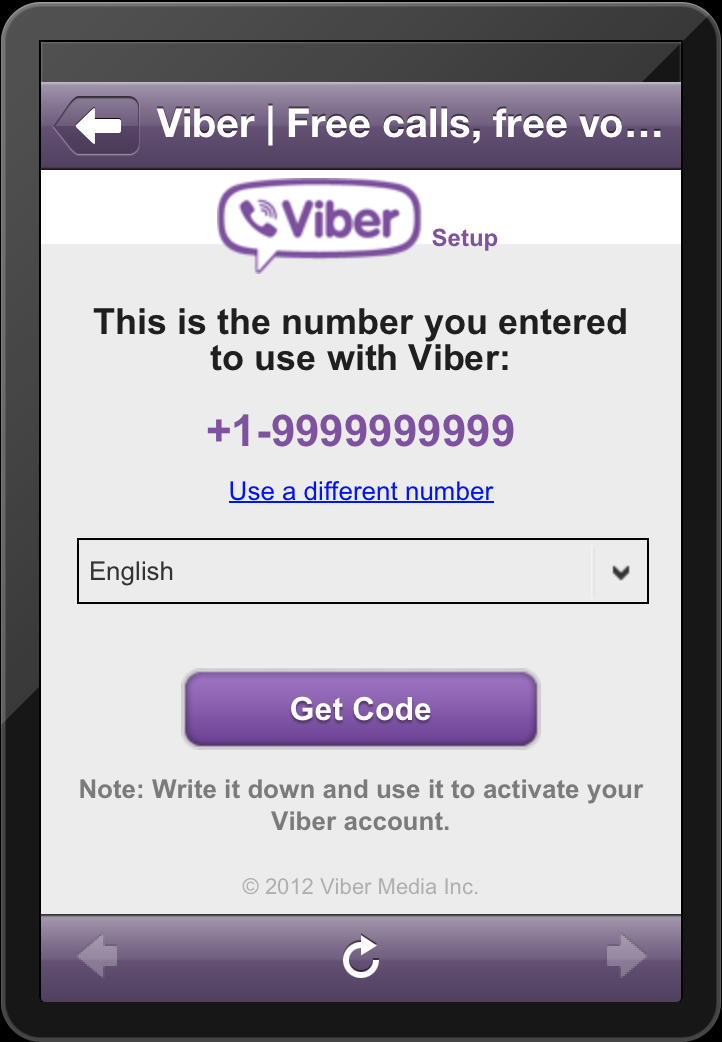 Got viber code
