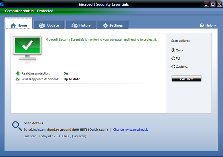 Microsoft security essentials windows 7. 1.10 Microsoft Security Essentials. MSE тюнинг.