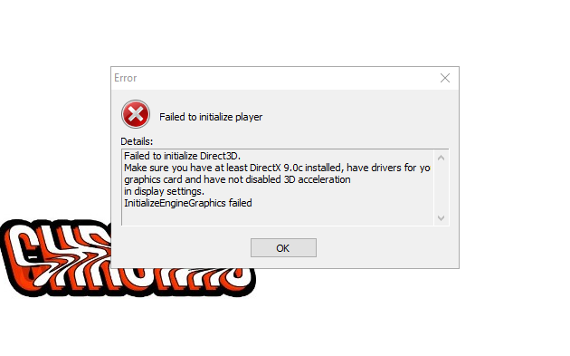Failed to initialize Player. Initialize на компе. Failed to initialize Player что делать. Failure to initialize. Err failed https