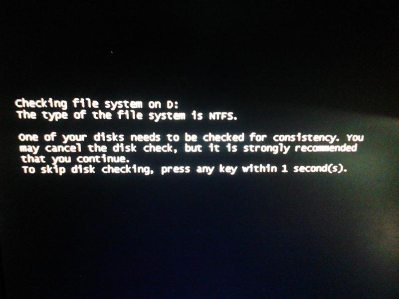 Checking file c ntfs. Ошибка System file check. Checking file System on d что делать. To skip Disk checking Press any Key within 8 second. Скип диск.